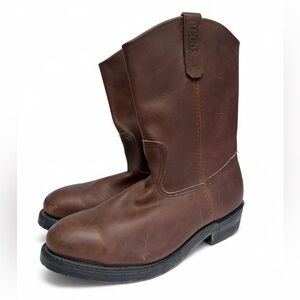 Red Wing 67299 Pecos Steel Toe Boots USA Made 10.5D Pull-On Work Boots